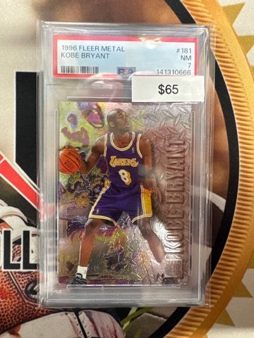1996 Fleer Metal Basketball Kobe Bryant Rookie PSA 7