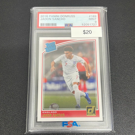 2018 Soccer Donruss Jadon Sancho Rookie PSA 9