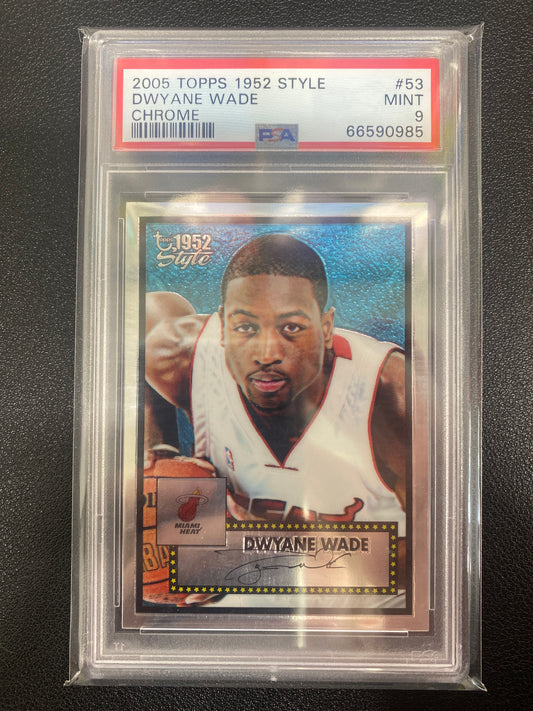 2005 Topps 1952 Style Dwayne Wade Chrome /499 PSA 9