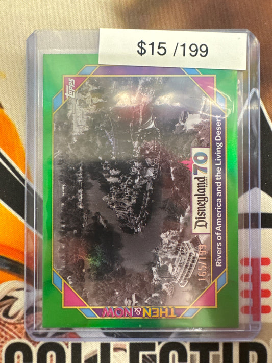 2025 Topps Disneyland 70th Anniversary Rivers Of America And The Living Desert Green Refractor /199