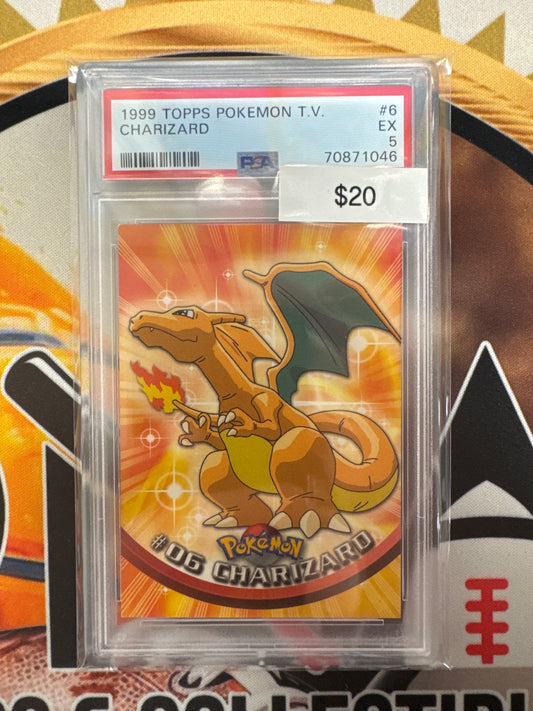 1999 Topps Pokemon T.V Charizard #06 PSA 6
