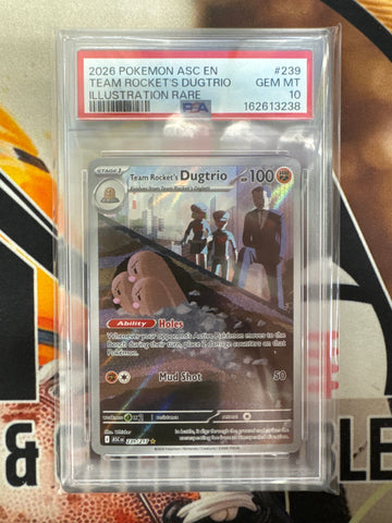 Pokemon Team Rocket’s Dugtrio 239/217 Ascended Heroes PSA 10