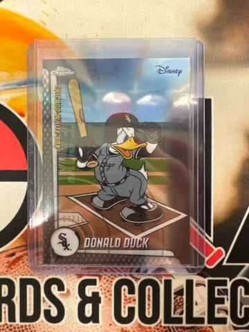 2025 Topps Chrome Disney Donald Duck MLB Refractor Chicago White Sox Black /10