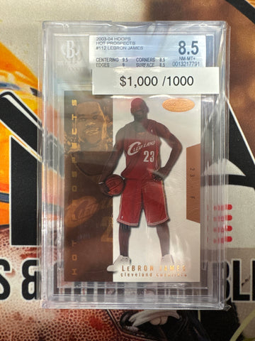 2003-04 Hoops Basketball LeBron James Hot Prospects /1000 BGS 8.5