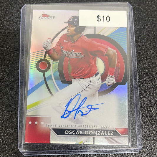 2023 MLB Topps Finest Oscar Gonzalez Rookie Auto