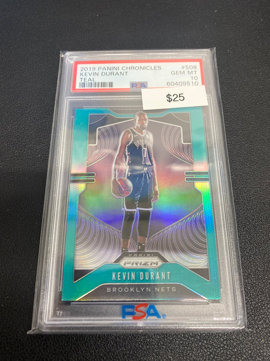 2019 Panini Chronicles Kevin Durant Teal PSA 10