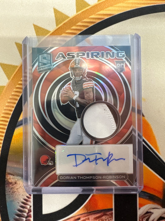 2023 Panini Spectra NFL Dorian Thompson-Robinson Aspiring Rookie Patch Auto /99