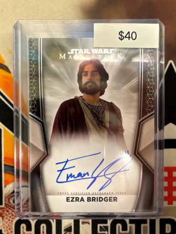 2025 Topps Star Wars Masterwork Eman Esfandi As Erza Bridger Autograph With A Smiley Face
