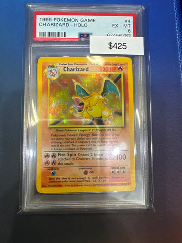 Pokemon Charizard holo 4/102 PSA 6