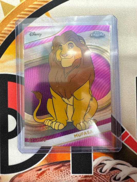 2025 Topps Chrome Disney Mufasa Pink Refractor /250