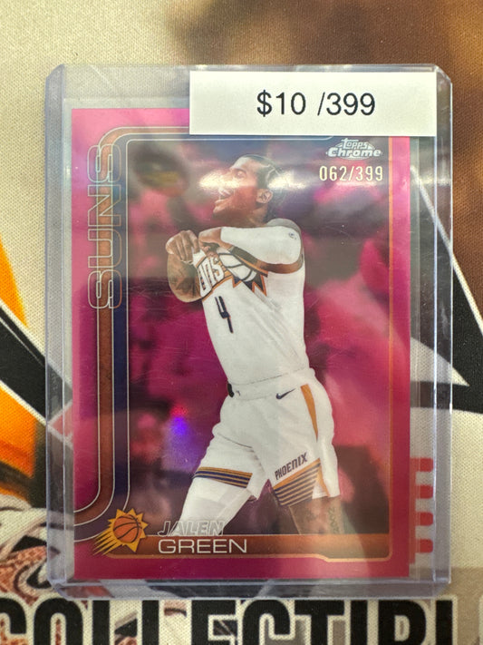 2026 Topps Chrome NBA Update Jalen Green Magenta Refractor /399