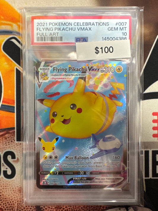 Pokemon Flying Pikachu VMAX 007/025 Full Art PSA 10