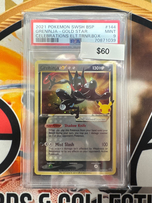 Pokémon Greninja Gold Star (Promo) SWSH144 PSA 9