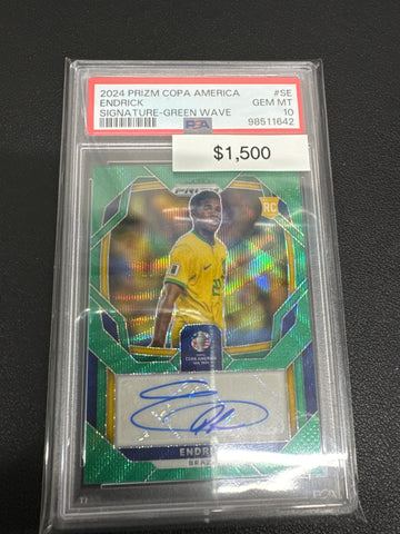 2024 Prizm COPA America Endrick auto green wave PSA 10