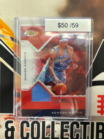 2005 Topps Finest NBA Kenyon Martin Relic Red Refractor /49