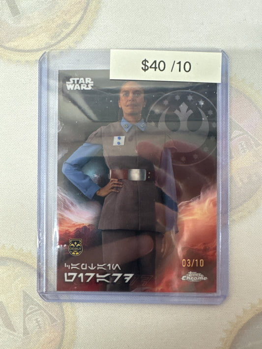 Topps Chrome Star Wars Captain Girad Debut Black Refractor /10