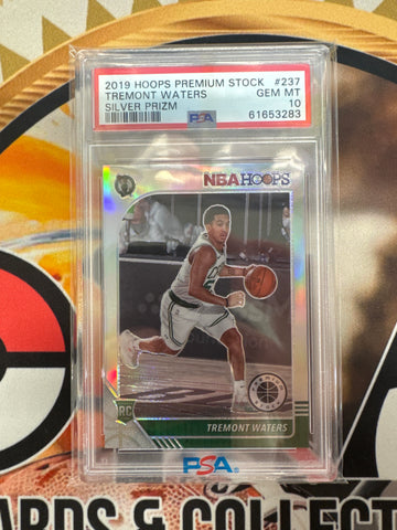2019 Panini NBA Hoops Premium Stock Tremont Waters Rookie Silver Prizm PSA 10