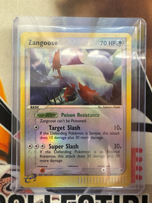 2003 Pokémon Ex Zangoose Reverse Foil Sandstorm 14/100 LP