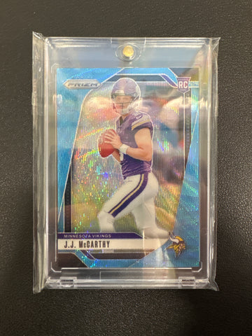 2024 Panini Prizm NFL J.J. McCarthy Rookie Blue Wave /230