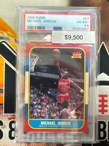1986 Fleer Basketball Michael Jordan Rookie PSA 4.5