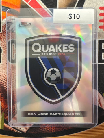 2024 Topps Finest MLS San Jose Earthquakes Team Crest Refractor