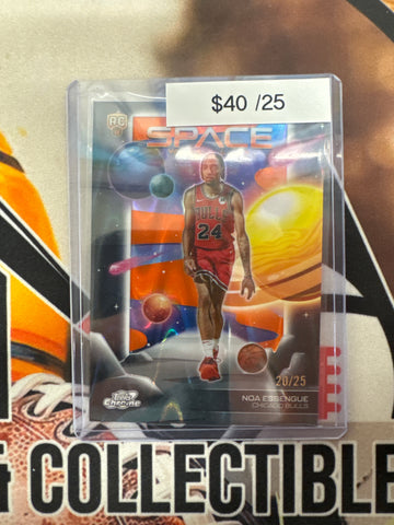 2026 Topps Chrome Cosmic NBA Noa Essengue Space Walk Rookie Orange Raywave Refractor /25