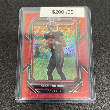 2022 Prizm Desmond Ridder Red Shimmer Rookie /35