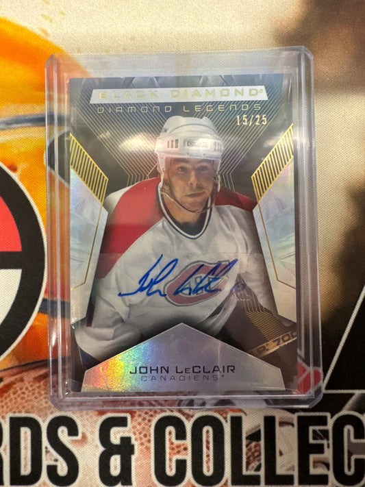 2025-26 Upper Deck Black Diamond John LeClair Diamond Legends Autograph /25
