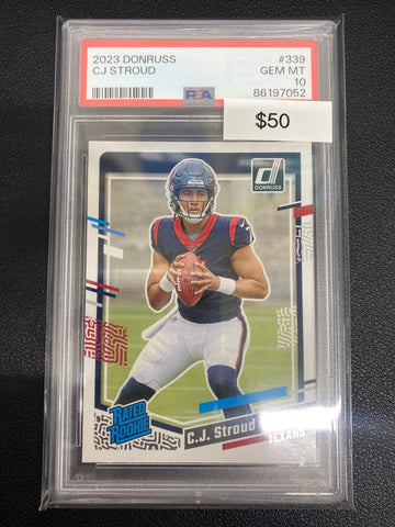 2023 Donruss CJ Stroud Rated Rookie PSA 10