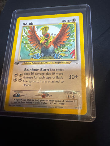 Pokemon Ho-Oh Neo Revelation 1st edition 18/64 DM