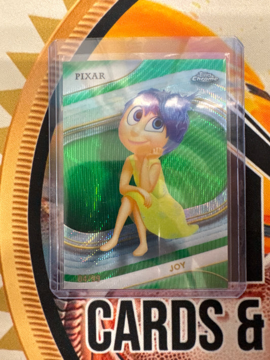 2025 Topps Disney Chrome Joy Green Wave Refractor /99