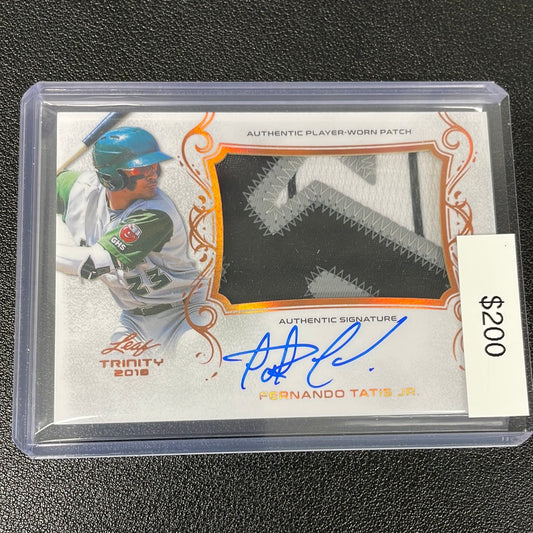 2018 MLB Fernando Tatis Jr. Leaf Trinity Patch Auto