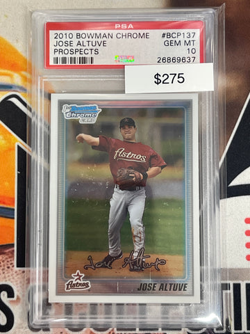 2010 Bowman Chrome Jose Altuve Prospects 1st Bowman PSA 10