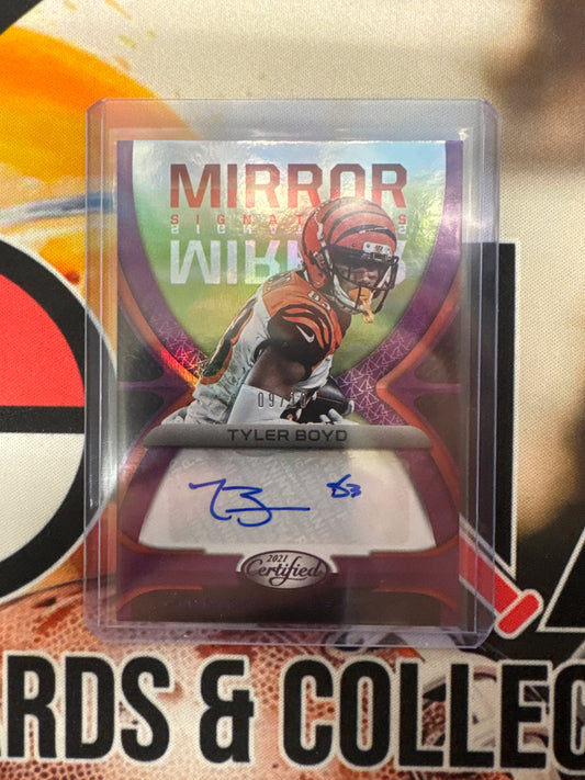 2021 Panini Certified NFL Tyler Boyd Mirror Signatures Purple /10