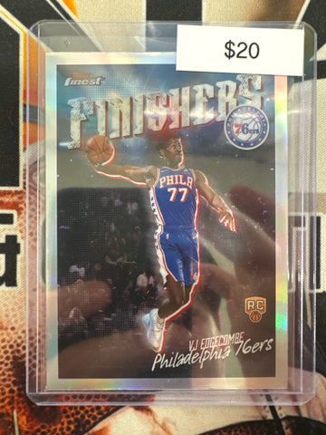 2025-26 Topps Finest Basketball VJ Edgecombe Finishers Rookie Refractor