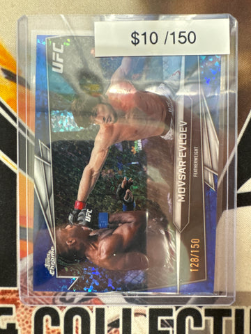 2026 Topps Chrome UFC Movsar Evloev Blue Mini Diamond Refractor /150
