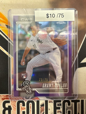 2026 Topps Chrome MLB Grant Taylor Rookie Purple Refractor /75