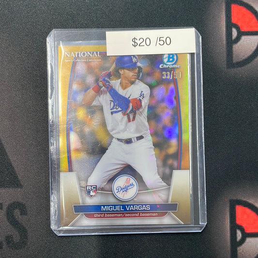 2023 Bowman Chrome Miguel Vargas National Gold /50