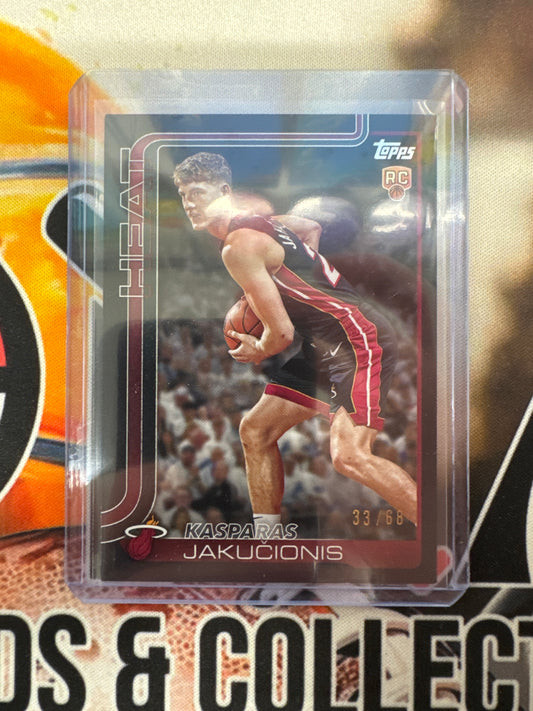 2025 Topps Flagship NBA Kasparas Jakucionis Rookie Black Foil /68