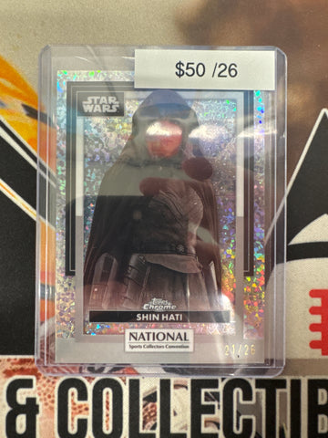 2026 Topps Chrome Star Wars X The National Shin Hati National Refractor /26