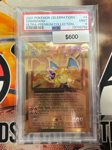 Pokemon Charizard metal 4/102 PSA 9