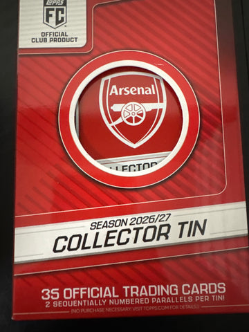 2026-27 Topps Arsenal Collector tin