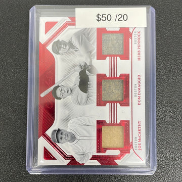 2023 Flawless Joe McCarthy, Dom DiMaggio, & Herb Pennock Triple Relic /20