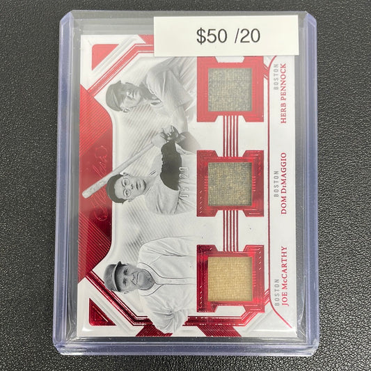 2023 Flawless Joe McCarthy, Dom DiMaggio, & Herb Pennock Triple Relic /20