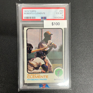 1973 MLB Topps Roberto Clemente PSA 6