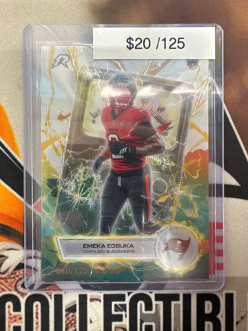 2026 Topps Resurgence NFL Emeka Egbuka Voltaic Rookie White Surge Refractor /125