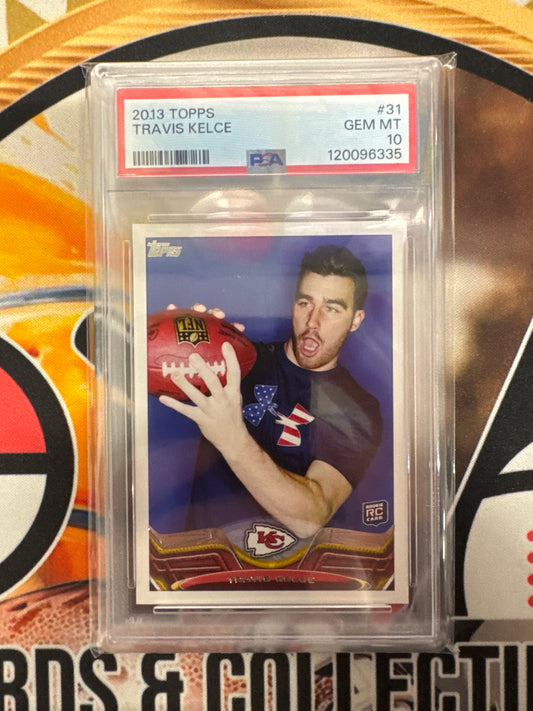 2013 Topps NFL Travis Kelce Rookie PSA 10