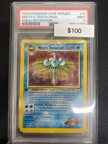 Pokémon 1st Edition Gym Heroes Misty’s Tentacruel Holo PSA 9