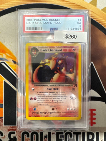 Pokémon Dark Charizard Holo Team Rocket 4/82 PSA 5
