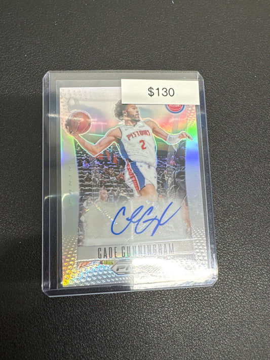 2023-24 Prizm Deca Cade Cunningham silver auto